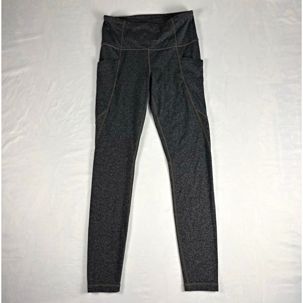 Athleta Womens Gray Flecked Ankle Leggings Regular Fit Size S